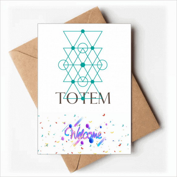 geometry line triangular Welcome Back Greeting Cards Envelopes Blank