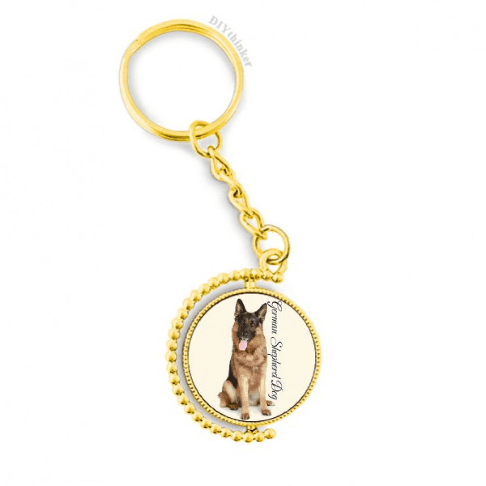 german shepherd national animal metal connector key chain ring accessory en keyholder