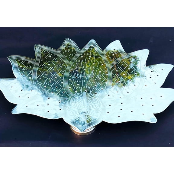 german silver flower stand for housewarming pooja/ diwali