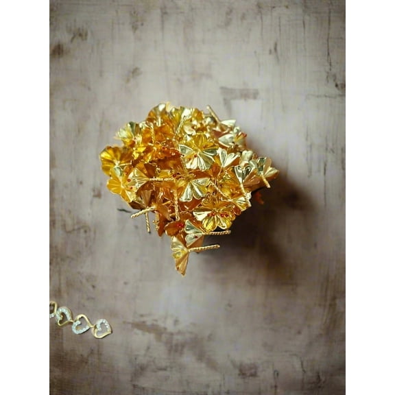 german silver golden flower pooja flowers set of 108 flowers for pooja