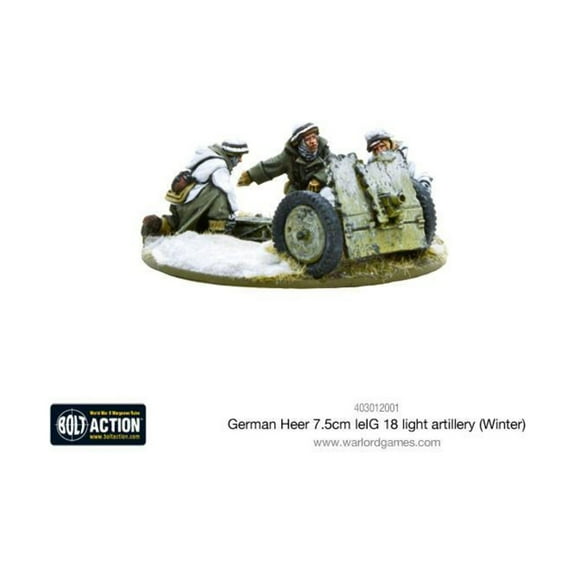Warlord Games Heer 7.5 leIG 18 Light Artillery (Winter) New