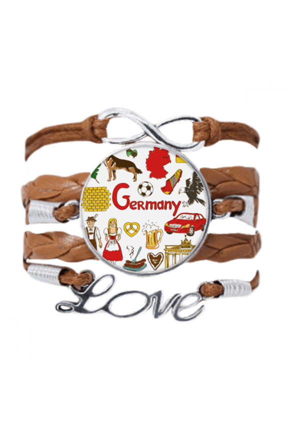 germany landscap animals national flag bracelet love chain ornament wristband
