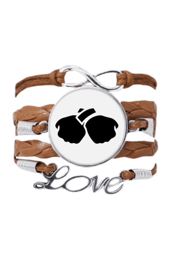 gesture fist outline pattern bracelet love chain ornament wristband