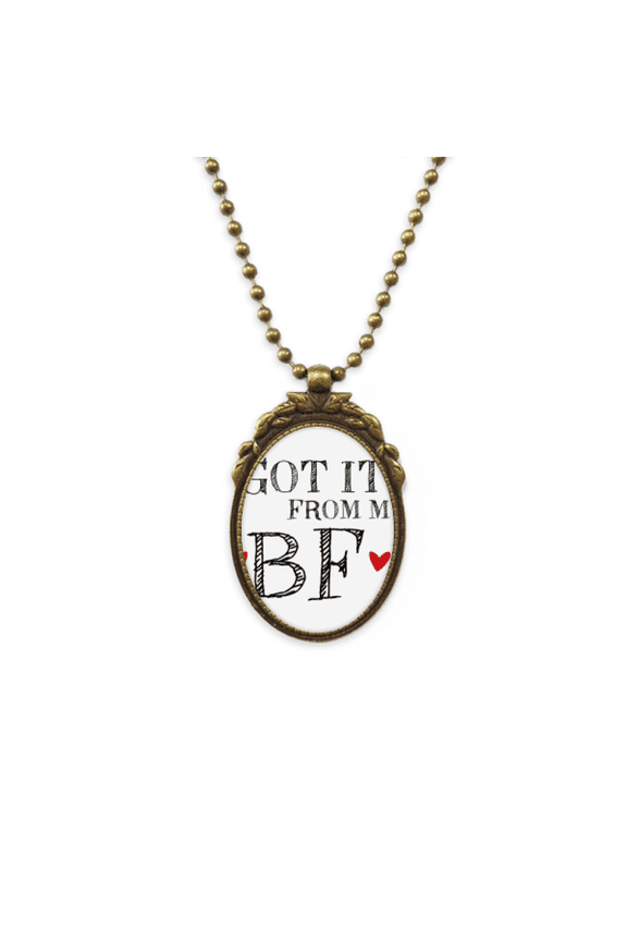 gf got it from my bf valentine's day antique necklace vintage bead pendant keychain