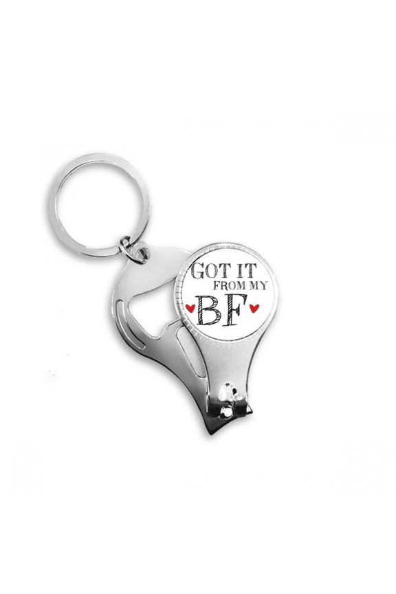 gf got it from my bf valentine's day nail nipper key chain bottle opener clipper
