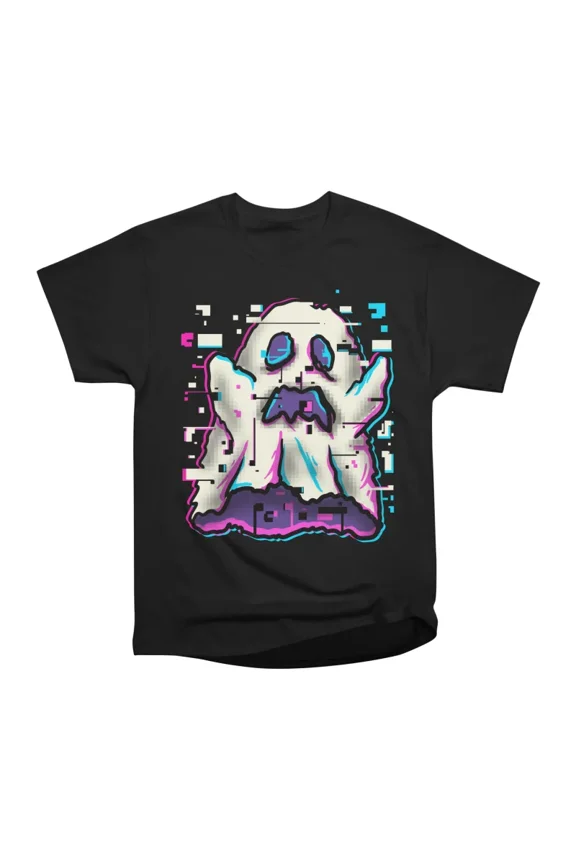 ghost glitch T-Shirt Tee Gift For Him Merch For Her Apparel For Friend 1