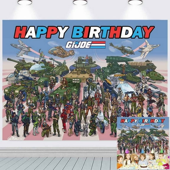 gi joe team Backdrop Banner Party Supplies Poster Movie Theme Background for Photography Kids Birthday Decorations