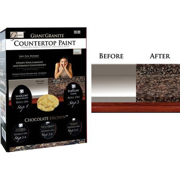 giani countertop paint kit, chocolate brown