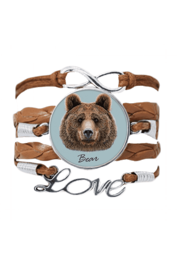 giant brown bear animal bracelet love chain ornament wristband
