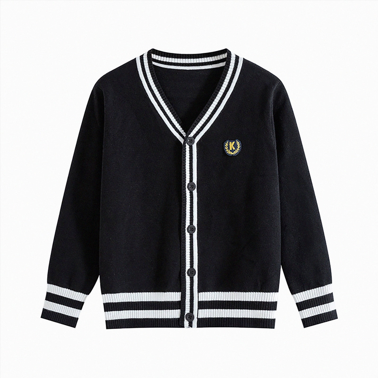 gibobby Boys Girls School Uniform Cardigan Sweater Soft Cotton V-Neck ...