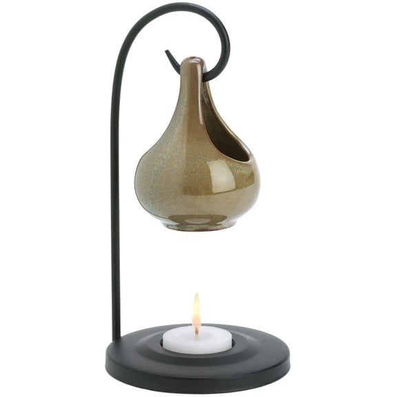 Gifts & Decor 57070396 Earth-Tone DOLLOP Oil Warmer, Black