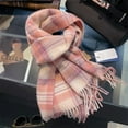 thumbnail image 1 of gifts for her 100% Australian pure wool plaid scarf for winter warmth, couple scarf for Christmas, Valentine's Day, birthday gift scarf, 1 of 10