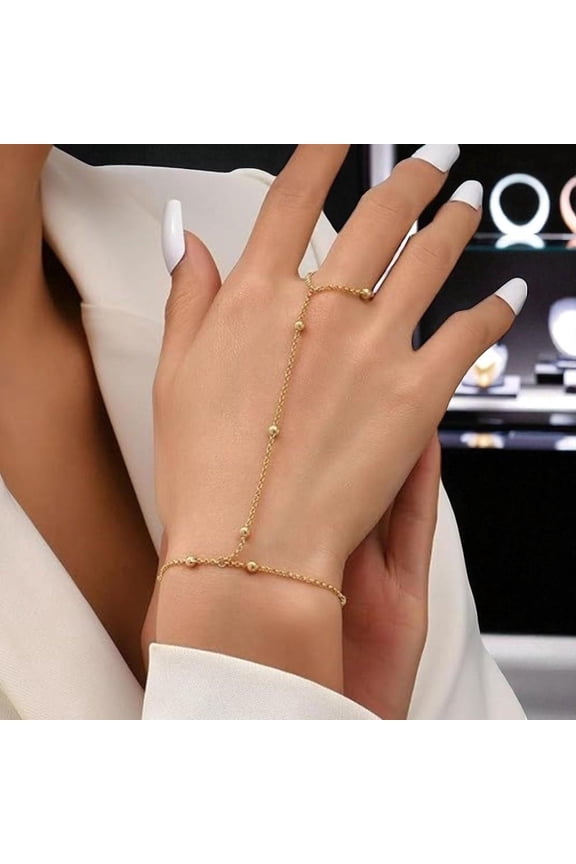 gifts for women-Trendy Gold Chain Finger Jewelry Unique Stylish Hand Accessory