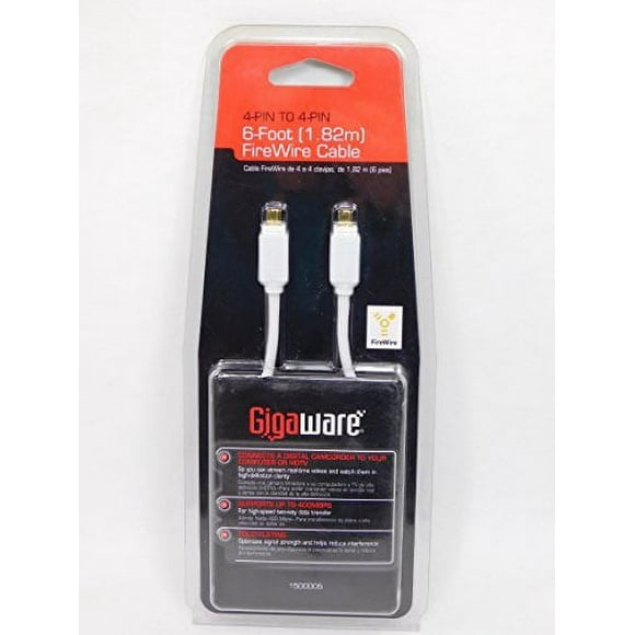 gigaware 6-ft, fireware 4 pin to 4 pin cable