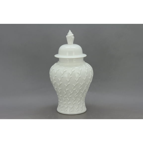 ginger jar, sea life details. 8x 14.5"T