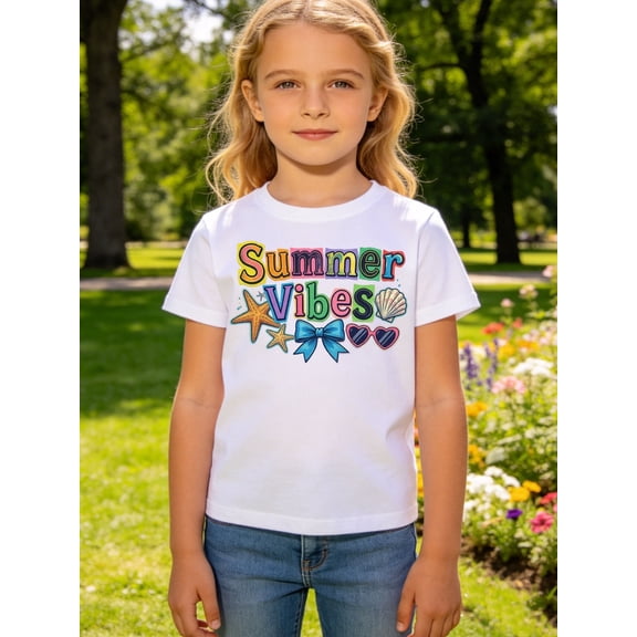 girls summer printed t shirt cute cartoon design for kids black white t shirt for kids 100 cotton girls summer tee floral girls shirt cute girls t shirt family vacat