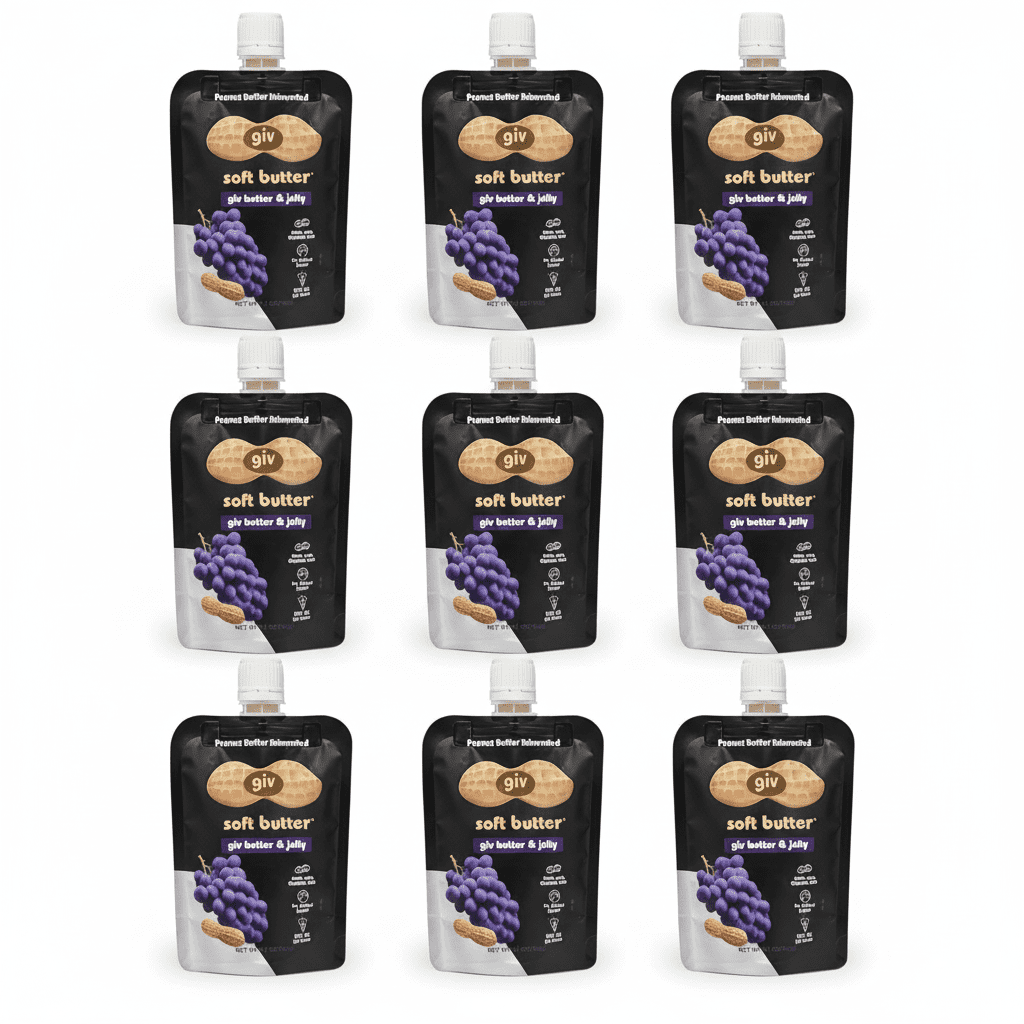 giv soft butter Peanut Butter and Jelly Snack for Energy and Focus, 32g
