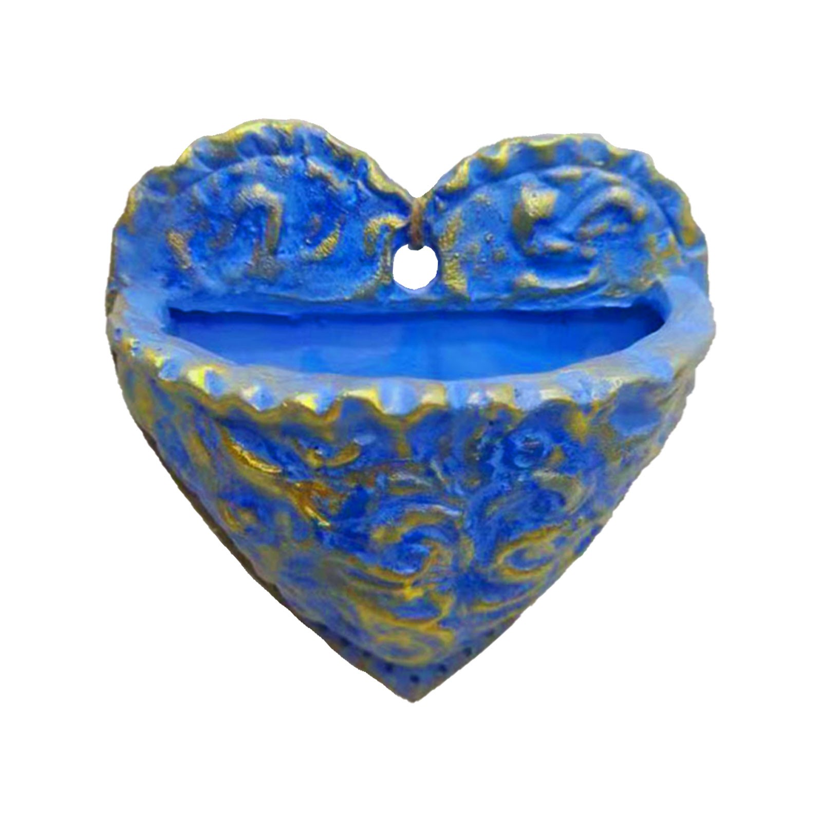 gkliGIHK Vintage heartshaped fleshy resin flowerpot wall hanging