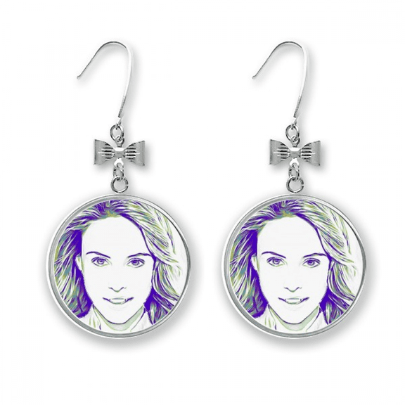 glamour american fashionable pulchritude bow earrings drop stud pierced hook