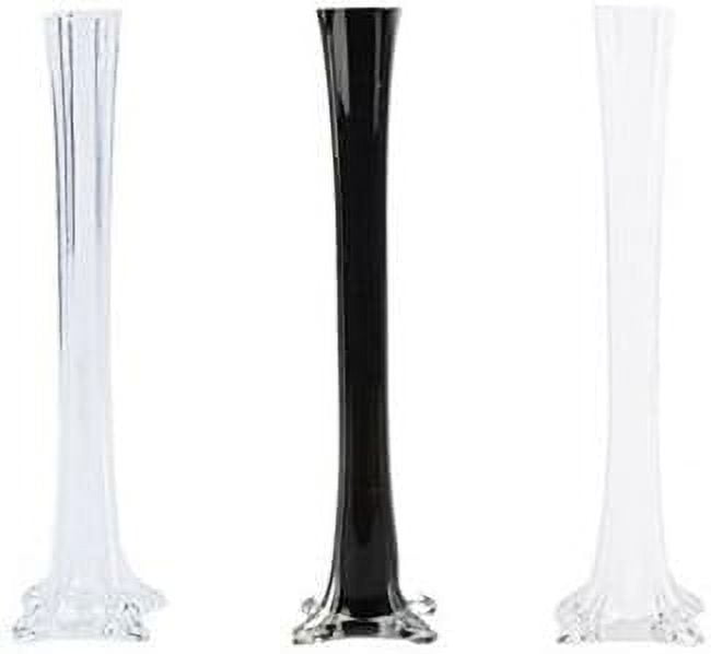 glass eiffel tower vases 12 pack clear