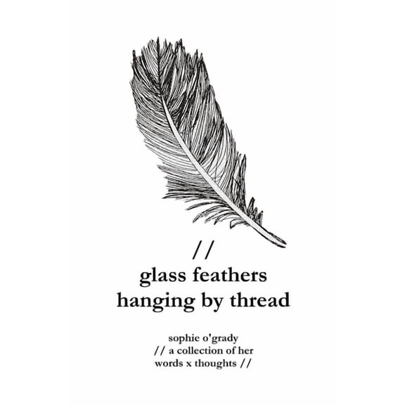 glass feathers hanging by thread, (Paperback)