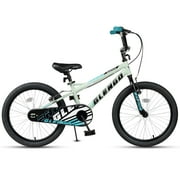 glengo 20 Inch Little Kids Bike for Over 4 Years Old Boys Girls Youth BMX Style Bicycle with Training Wheels Rear V Brake, gray