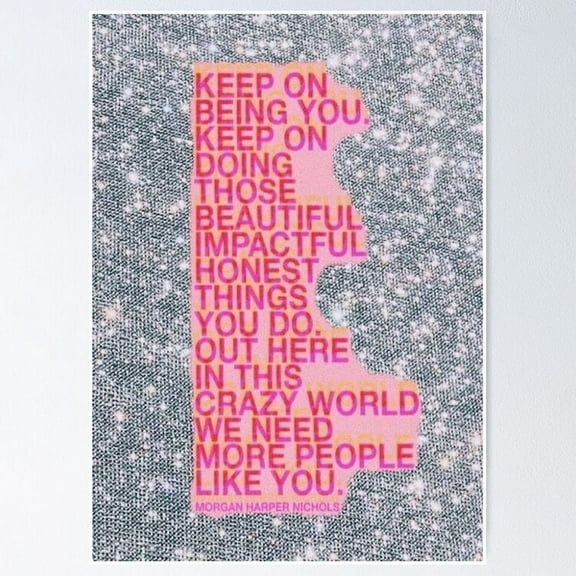 glitter vsco quote board UNFRAMED Poster, 8x12