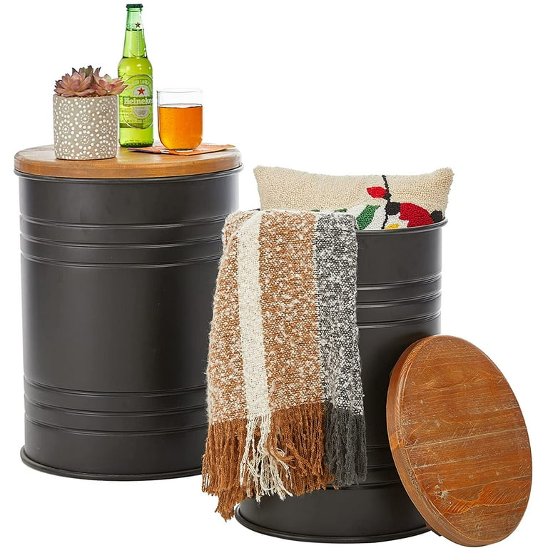 Glitzhome rustic storage bins discount