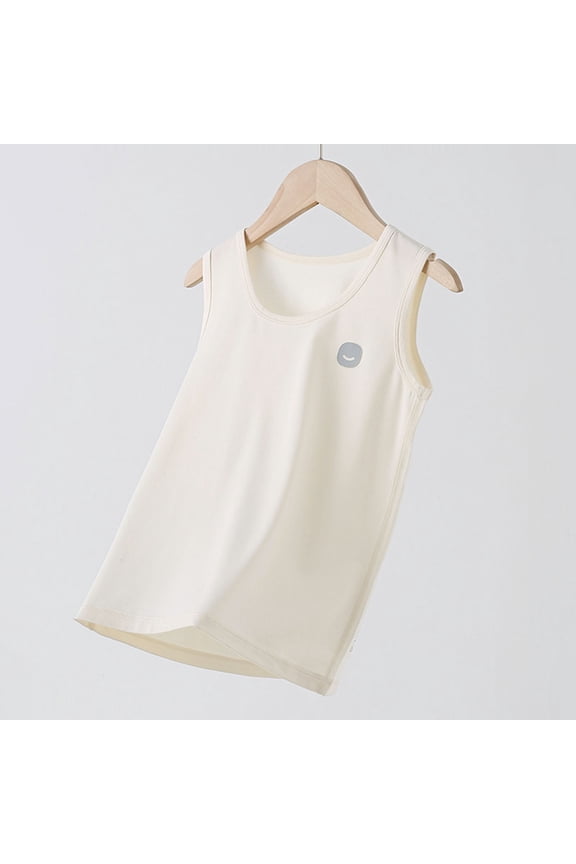 (2 - 16 Years) Big Kids - Class Round - Neck Sleeveless T - Shirt Made of Lenzing Tencel Lyocell. Ideal for Spring & Summer as Thin Base Layer, Unisex Design