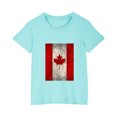 thumbnail image 1 of gljltg (3-10 Years) Unisex Kids Summer Fashionable Cute Maple Leaf Print Casual Short Sleeve Round Neck Cotton T-Shirt, 1 of 9
