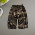 thumbnail image 1 of gljltg Big Boy's Casual Shorts Summer Cotton Classic Fit Elastic Waist Shorts with Zipper Pockets, 1 of 8