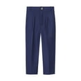 thumbnail image 1 of gljltg Boy's Flat-front Dress Pant, Straight Leg Fit, Zip Fly & Belt Loops Casual School Uniform Suit Pants Trousers, 1 of 2