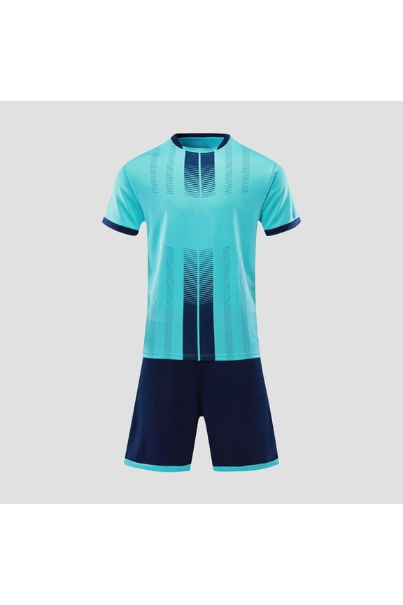 Boys 5-13Y Children's Gradient Basketball Suit Set Training Kit Sweat Absorbing Side Pockets Soft Breathable Sports Suit for Daily Travel Sports Training Holiday Birthday