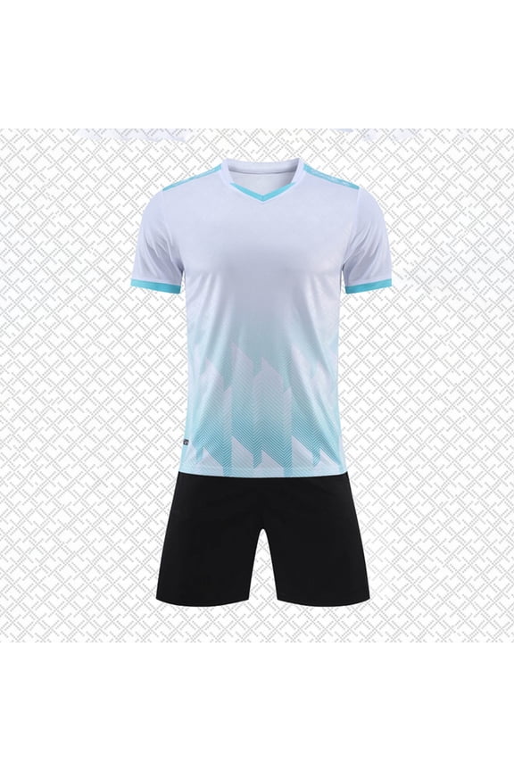 Boys 5-13Y Children's Gradient Basketball Suit Set Training Kit Sweat Absorbing Side Pockets Soft Breathable Sports Suit for Daily Travel Sports Training Holiday Birthday