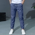 thumbnail image 1 of gljltg Boys & Girls 100% Cotton Casual Pants Breathable Soft Comfortable Unisex Sweatpants for Daily Travel Home Birthday Party, 4-12 Years, 1 of 8