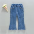 thumbnail image 1 of gljltg Girls' Baggy Jeans Colors High Rise Elastic Waist Wide Leg Washed Denim Pants Size 4-10 Years, 1 of 1