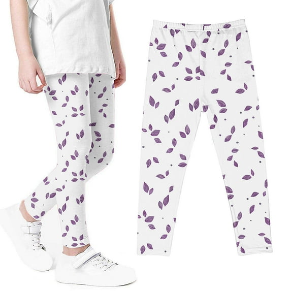 gljltg Girls' Leggings Set - Comfortable, Durable, and Versatile - Unique Patterns Girls Lattice Printed Pants High Waist Stretchy Soft Tights Kids Summer Leggings For School Wearing