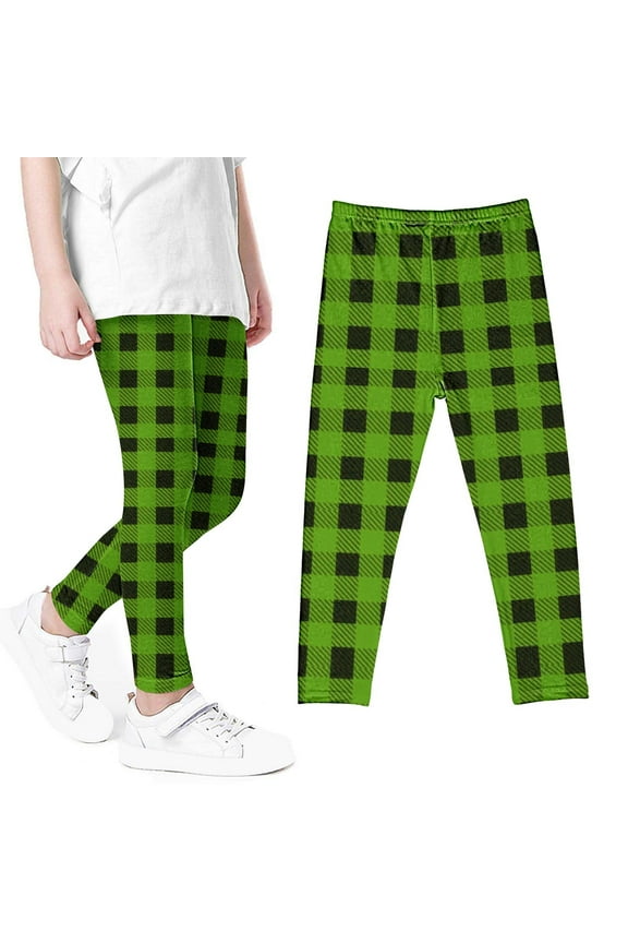 Girls' and Toddler Pattern Leggings Printed Pants High Waist Stretchy Soft Tights Kids Summer Leggings For School Wearing