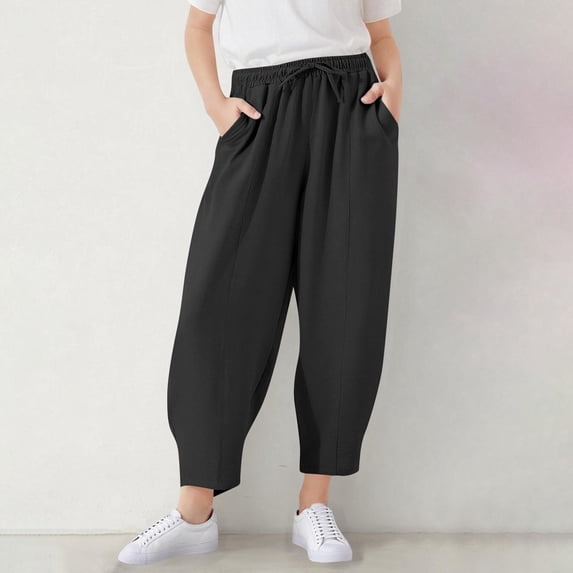 gljltg Kids' Elastic Waist Casual Pants β 95% Polyester Breathable Fabric for Boys & Girls Ages 5-14, Multi-Occasion Travel & Daily Wear with Pockets