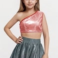 thumbnail image 1 of gljltg Kids' Glitter Elastic Waist T-Shirt – Soft Acrylic Breathable Fabric for Boys & Girls Ages 3-14, Party & Performance Wear with Shiny Waist Details, 1 of 3
