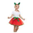 thumbnail image 1 of gljltg Toddler Baby Girls Cute Christmas Net Yarn Princess Skirt Multi-color Skirt Bow Headband Suit, 1 of 9