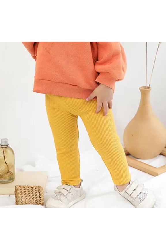 Toddler Baby Girls Leggings Footless Lace Trim Tights Ruffle Ribbed Knit Stocking Infant Fall Winter Warm Bottom Pants for 0-5Y