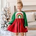 thumbnail image 1 of gljltg Toddler Baby Kids Winter Girls Solid Color Multicolour Mesh Long Sleeved Clothes Hooded Dress, 1 of 9