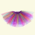 thumbnail image 1 of gljltg Toddler Girls Cute Party Dance Solid Color Net Yarn Sequins Stars Tulle Hairband Skirt, 1 of 4