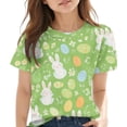 thumbnail image 1 of gljltg Unisex Kids Cute Printed Casual Short Sleeve T-Shirt, Boys and Girls' Round Neck Top for Toddlers and Big Kids, 1 of 7