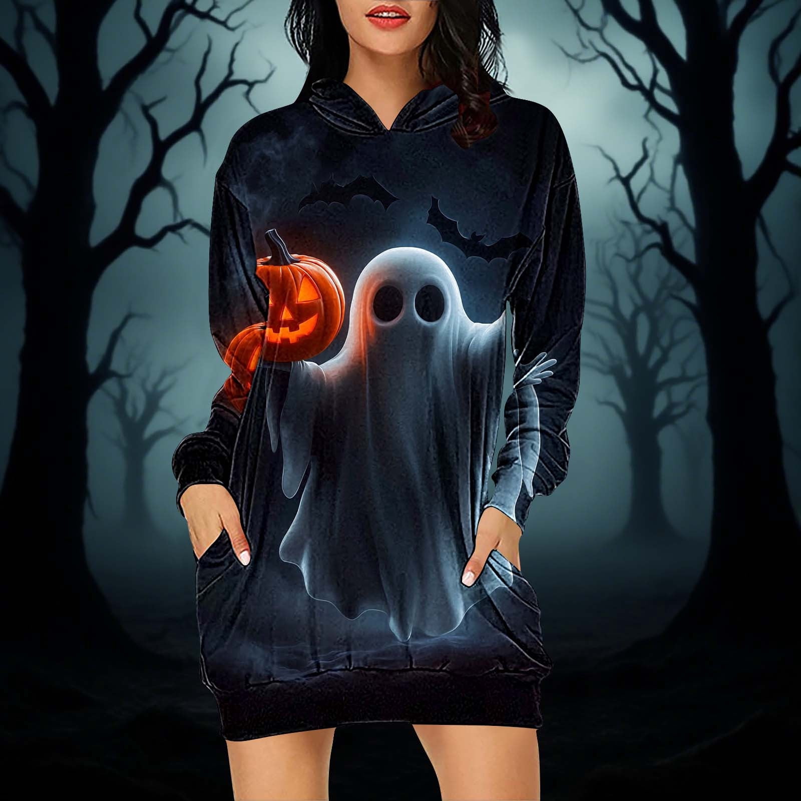 sweater dress with a hood Kumo Hooded Dress XL