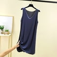 thumbnail image 1 of gljltg Women's Pleated Casual Sleeveless Soft Nighties Sleepwear Loungewear Homewear Elegant U-Neck Nightshirts Baggy Loose Fit Sleep Tee Pyjamas Sale, 1 of 3