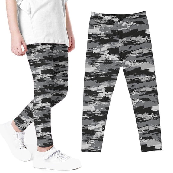 gljltg Soft Youth Girls Prints Leggings Girls Camouflage Printed Pants High Waist Stretchy Soft Tights Kids Summer Leggings For School Wearing