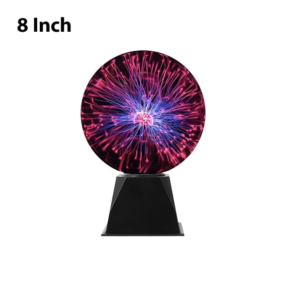 globe 8 Inch Plasma Ball Static Electricity Ball Touch Sound Sensitive Plasma Globe USB Plug-in for Party Home Science Decoration Birthday Halloween Christmas Gifts Atmosphere Electric