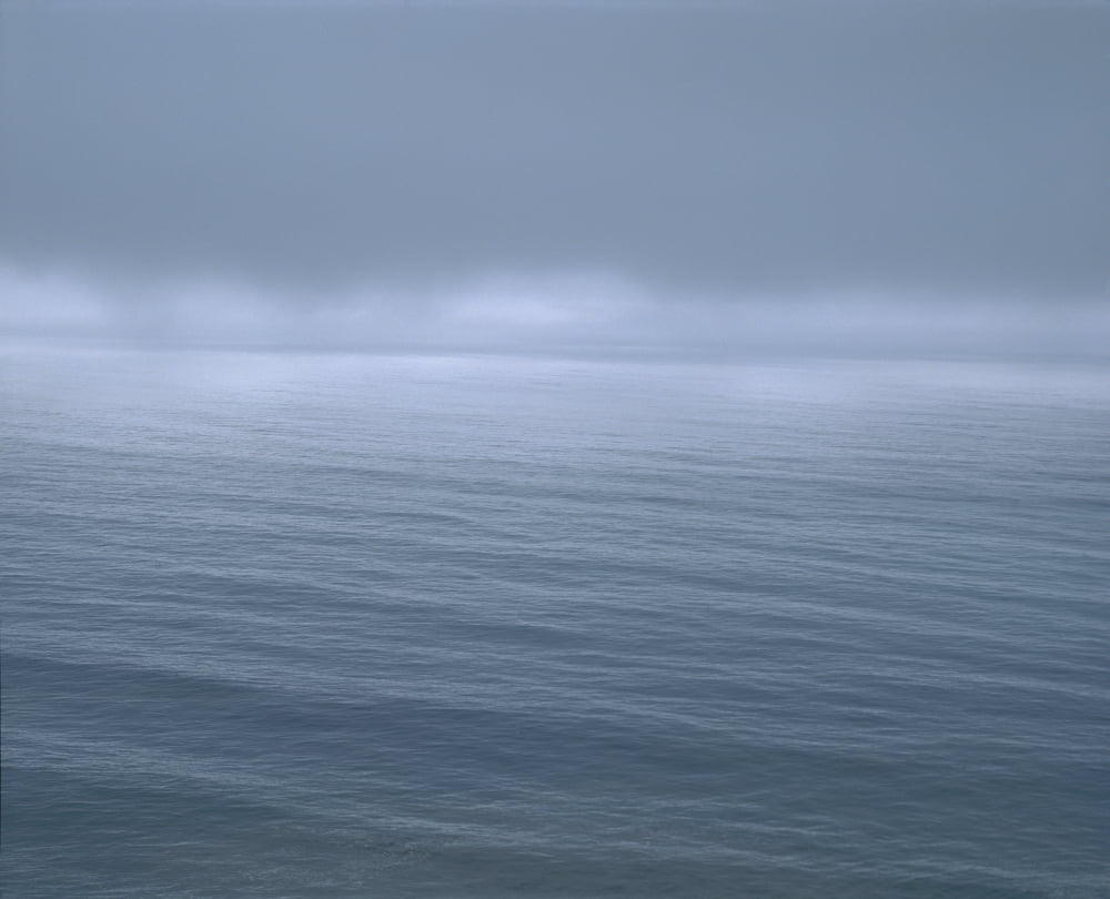 gloomy low clouds over the Pacific Ocean along the northern California coast Canvas Art - Panoramic Images (29 x 36)